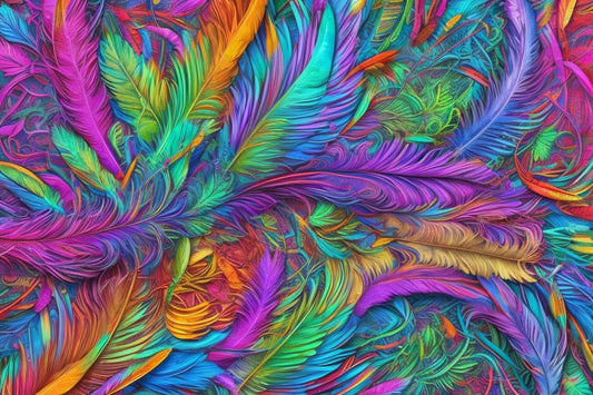 Vibrant Feathered Art Collection