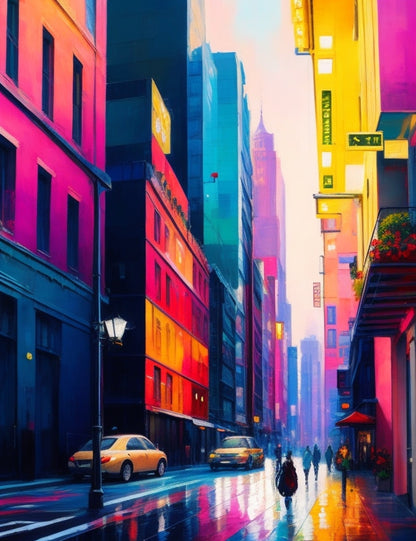 Vibrant Cityscape Art Collection