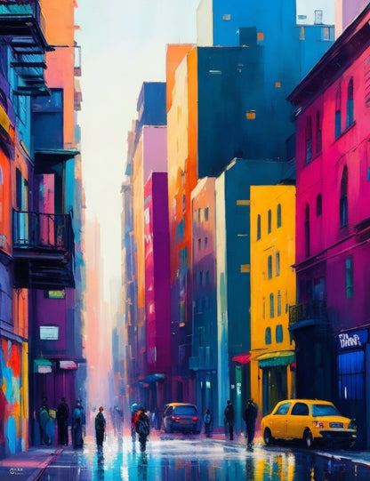 Vibrant Cityscape Art Collection